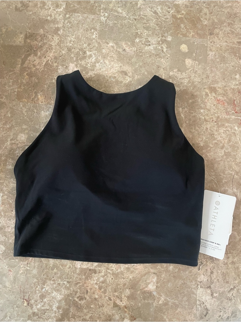 Athleta Black High-Neck Cropped Tank